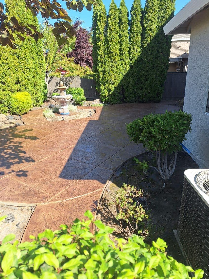 Beautiful Patio Enhancement with Antiqued Concrete image