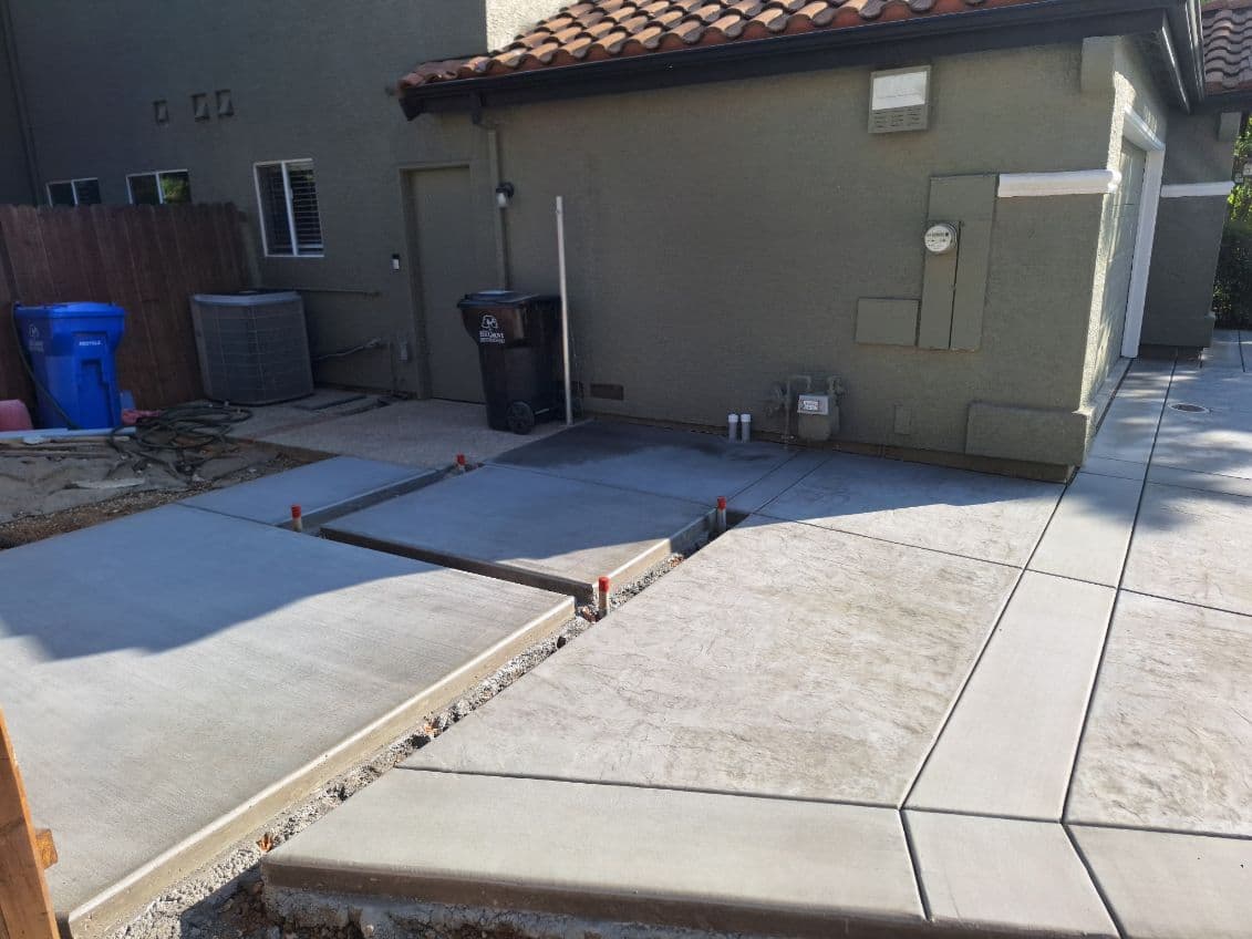 Modern Pewter Driveway with Italian Slate Stamping